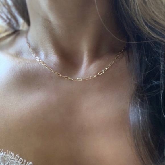 Gold Filled Chain Link Choker Necklace - Picture 4 of 8